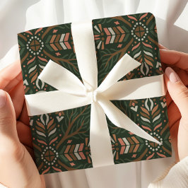Papel De Regalo Boho Geometric Folk Art