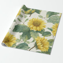 Boho Girasol Amarillo Patrón Floral Primavera Vera