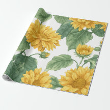 Boho Girasol Amarillo Patrón Floral Primavera Vera