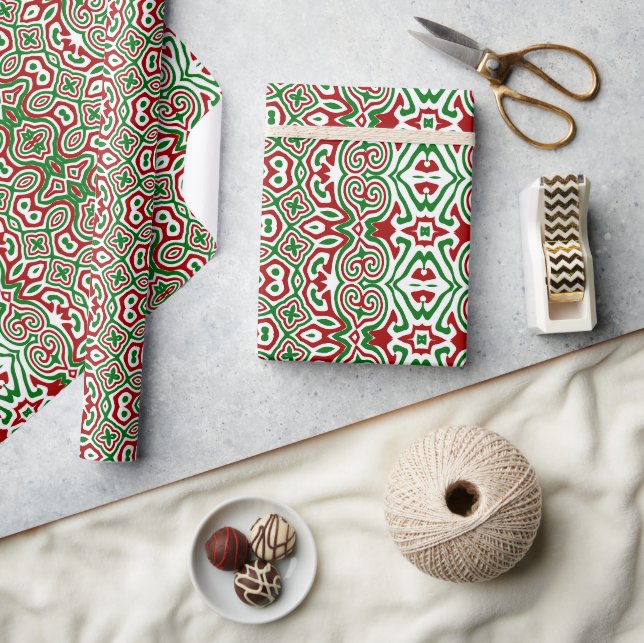 Papel De Regalo Boho Hippie Funky Trippy Ornate Navidades Mandala (Artesanía)