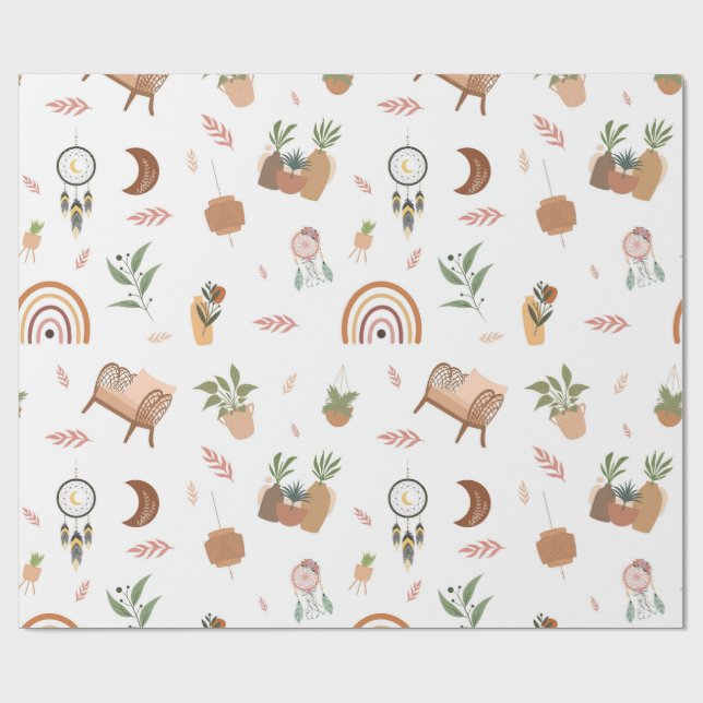 Papel De Regalo boho-inspired wrapping paper (Superficie plana)