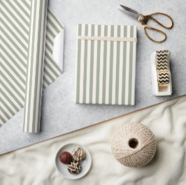 Papel De Regalo Boho rayas rayado neutral minimalista beige salvia