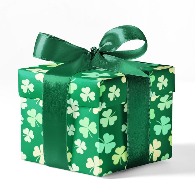 Papel De Regalo Boho Shamrock Clover Pastel Green Leaf Floral Guay (Subido por el creador)