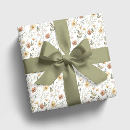 Papel De Regalo Boho Watercolor Wildflower
