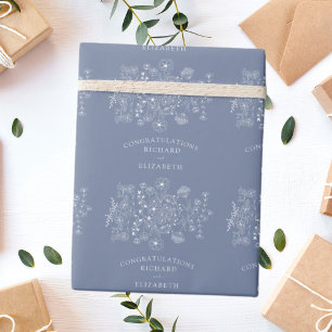 Papel De Regalo Boho Wildflower Boda de acuarela moderna