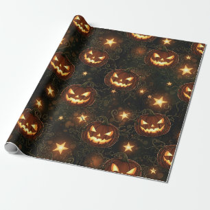 Papel De Regalo Bokeh Halloween Sin Costuras   Jack-O’ Lantern Bri