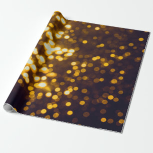 Papel De Regalo Bokek de oro abstracto con fondo negro
