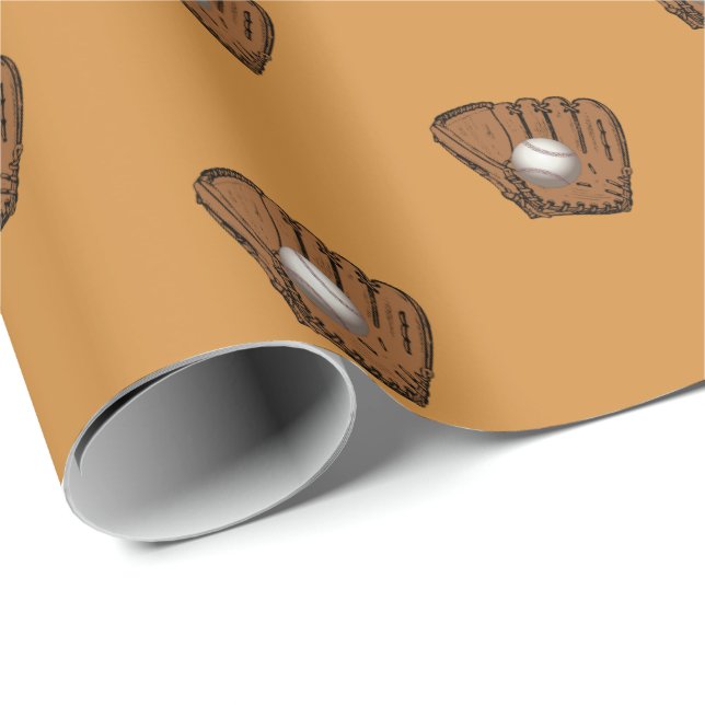 Papel De Regalo Bola de béisbol (Esquina del rollo)