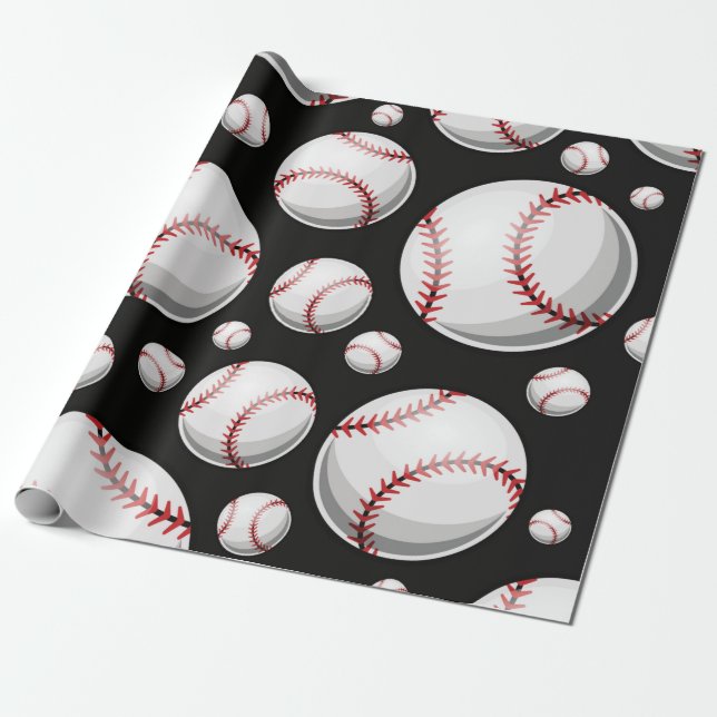 Papel De Regalo Bola de béisbol (Desenrollado)