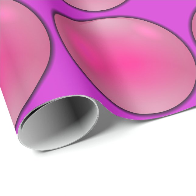 Papel De Regalo Bola de Cristal Rosa (Esquina del rollo)