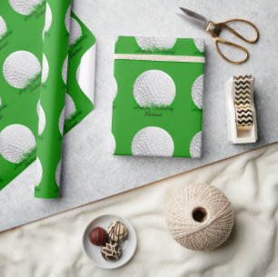 Papel De Regalo Bola de Golf en Césped