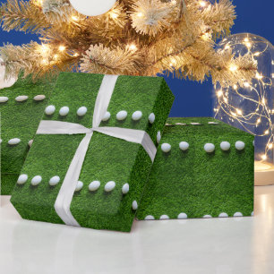 Papel De Regalo Bola de Golf en Césped Verde