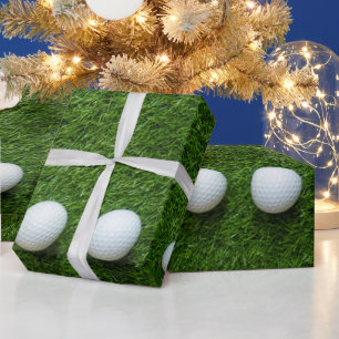 Papel De Regalo Bola de Golf en Césped Verde