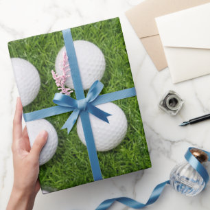 Papel De Regalo Bola de Golf en Césped Verde