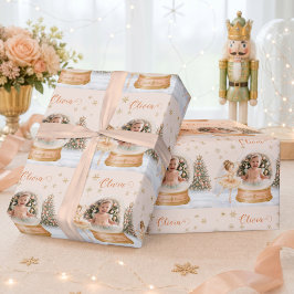 Papel De Regalo Bola de Nieve con Foto Personalizada Cascanueces B
