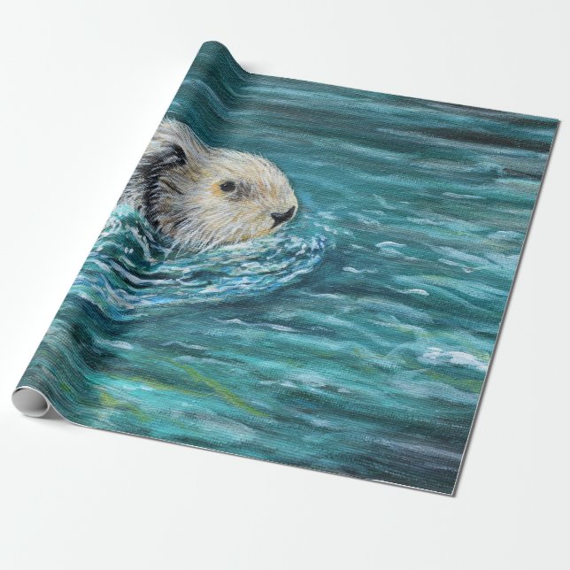 Papel De Regalo Bola de Otter Goody Lunchtime (Desenrollado)