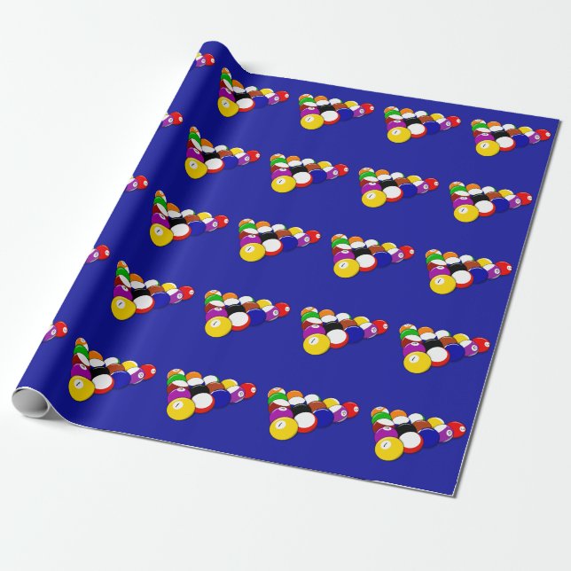 Papel De Regalo Bolas de Billar (Desenrollado)