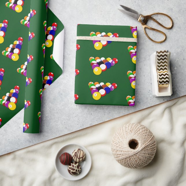 Papel De Regalo Bolas de Billar (Artesanía)