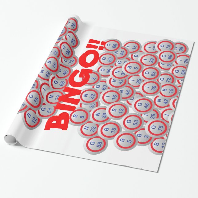 Papel De Regalo Bolas de Bingo (Desenrollado)