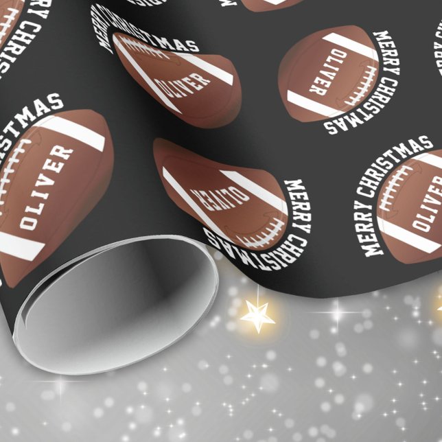 Papel De Regalo Bolas de fútbol norteamericanas nombran Navidades  (Subido por el creador)