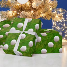 Papel De Regalo Bolas de golf en la hierba verde