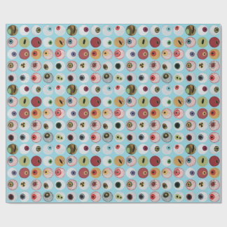 Papel De Regalo Bolas de ojos de arcoiris con bordado