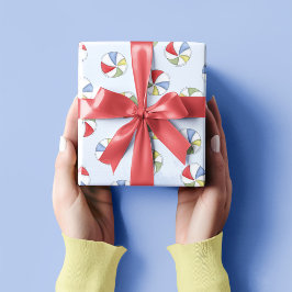 Papel De Regalo Bolas de playa de Patrón de Verano Cubierto