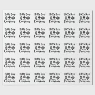 Papel De Regalo Bolas Profundas En Navidades Navidades divertidos 