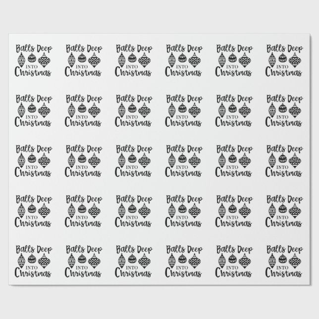 Papel De Regalo Bolas Profundas En Navidades Navidades divertidos  (Superficie plana)