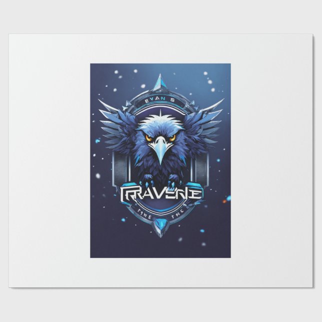 Papel De Regalo Bold Eagle Logo Wrapping Paper | Powerful Eagle Pa (Superficie plana)