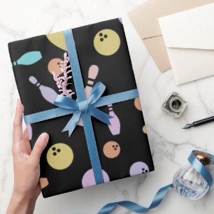 Papel De Regalo Boliche y patrón de bola