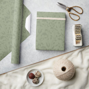 Papel De Regalo Bolsa de regalo de Floral verde sabio