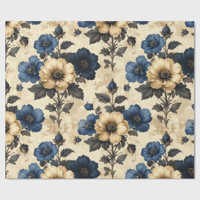 Papel De Regalo Bolsa de regalo de flores Victorianas (Superficie plana)