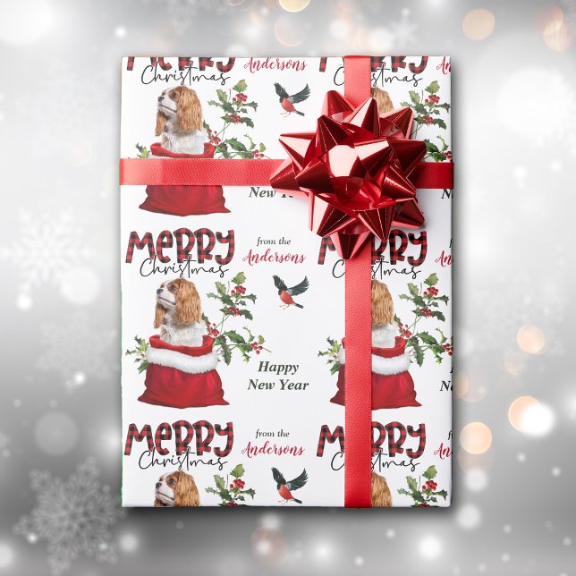 Papel De Regalo Bolsa de regalo para los Navidades Cavalier King C (Subido por el creador)