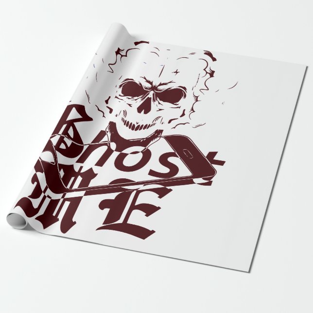 Papel De Regalo bolsa fantasma (Desenrollado)