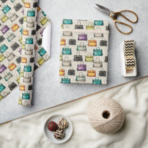 Papel De Regalo Bolso de Cocodrilo Colorido Patrón de Moda
