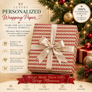 Papel De Regalo Bolso grande de diseñador de patrón de lujo discre