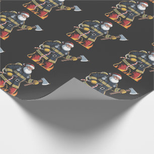 Papel De Regalo Bombero Camión de Bomberos Árbol de Navidad Santa