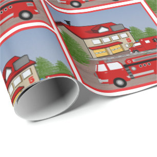 Papel De Regalo Bombero de bomberos de bomberos de ambulancia
