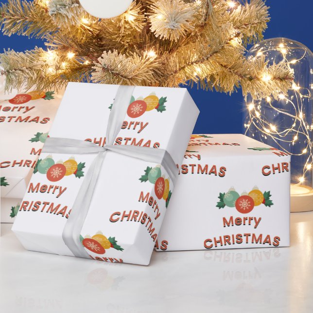 Papel De Regalo Bombillas navideñas Feliz Patrón de vacaciones (Vacaciones)