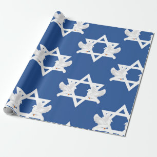 Papel De Regalo Bonitas palomas de Hanukkah