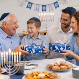 Papel De Regalo Bonitas palomas de Hanukkah