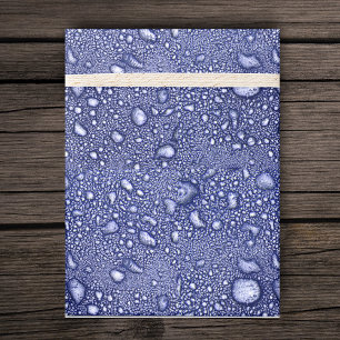 Papel De Regalo Bonito Azul Blanco Abstracto Aguas Droplets