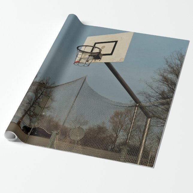 Papel De Regalo Bonito Baloncesto (Desenrollado)