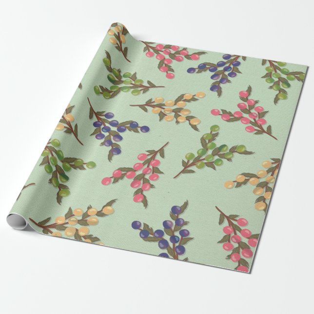 Papel De Regalo Bonito Berries (Desenrollado)