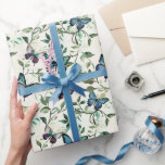 Papel De Regalo Bonito Blue Butterflies Brillante<br><div class="desc">Bonito Blue Butterflies Brillante</div>