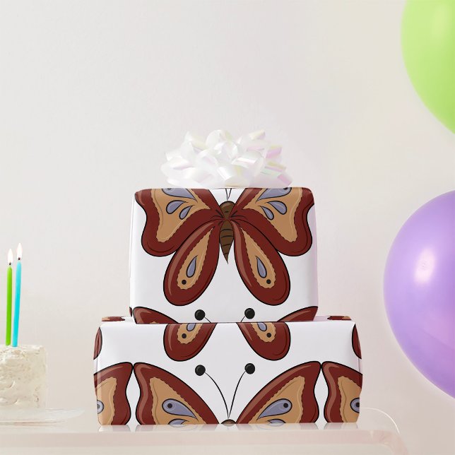Papel De Regalo Bonito Brown Butterly (Subido por el creador)