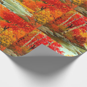 Papel De Regalo Bonito Como Una Caída De La Imagen Deja El Paisaje