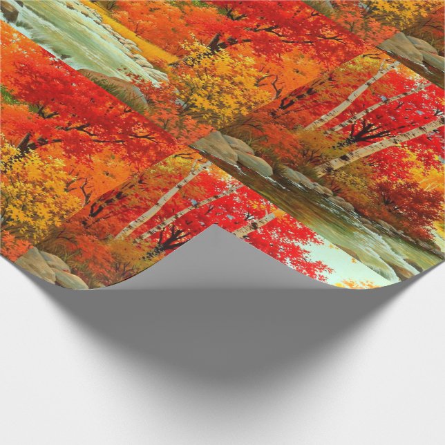 Papel De Regalo Bonito Como Una Caída De La Imagen Deja El Paisaje (Esquina)