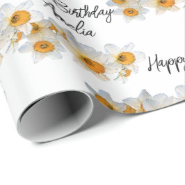 Papel De Regalo Bonito Daffodil personalizado